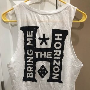 White Bring me the horizon muscle tank
